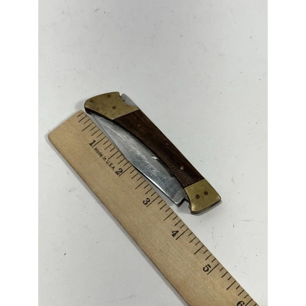 VINTAGE STAINLESS WOOD PAKISTAN KNIFE‎ Used
